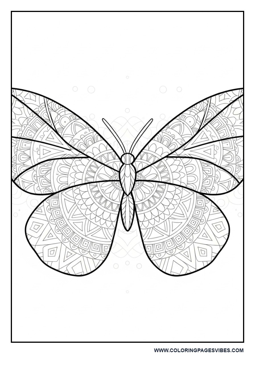 Geometric Mandala Butterfly