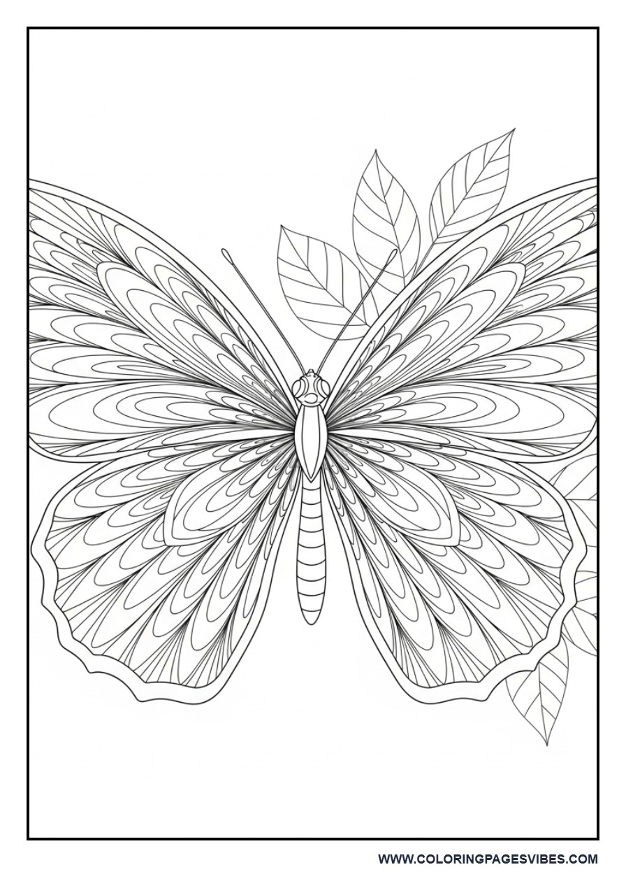 Half Mandala Butterfly Close-Up