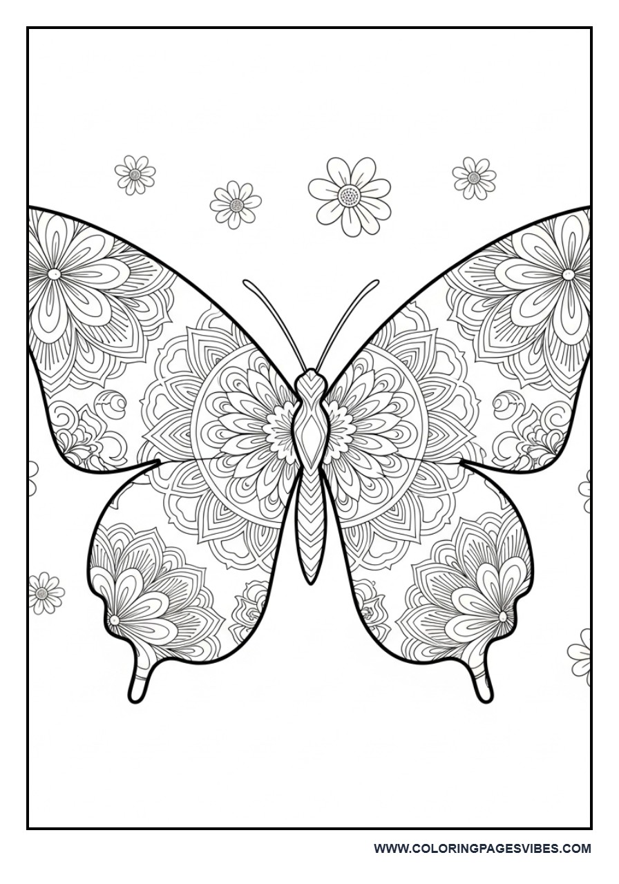 Mandala Butterfly Symmetry