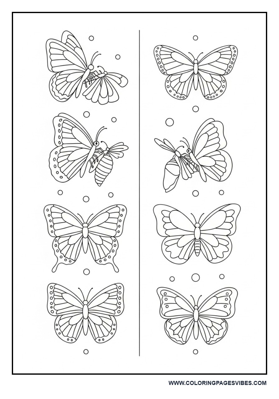 Match the Butterflies Activity