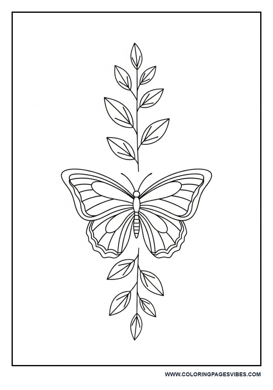 Vertical Butterfly Composition