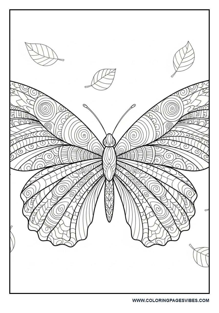 Zentangle Butterfly Design