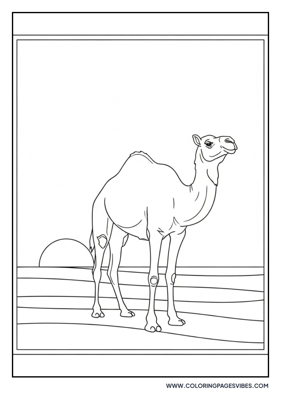 Camel at Sunset