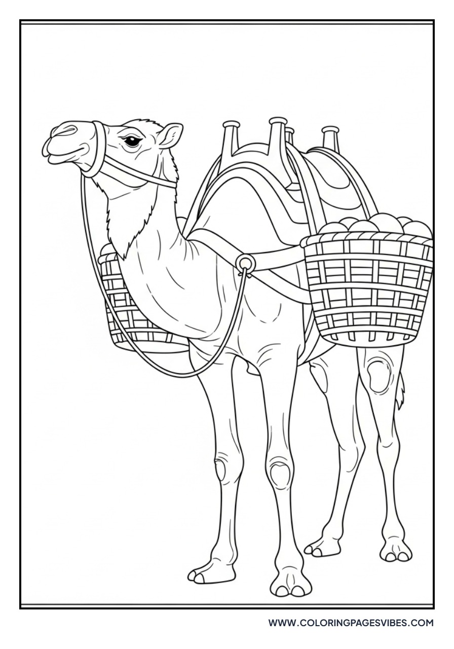 Camel Carrying Baskets