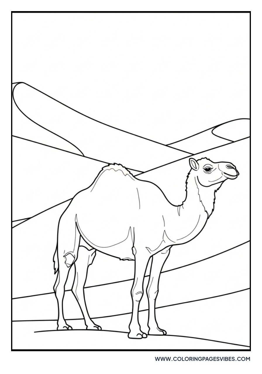 Camel in Tall Dunes