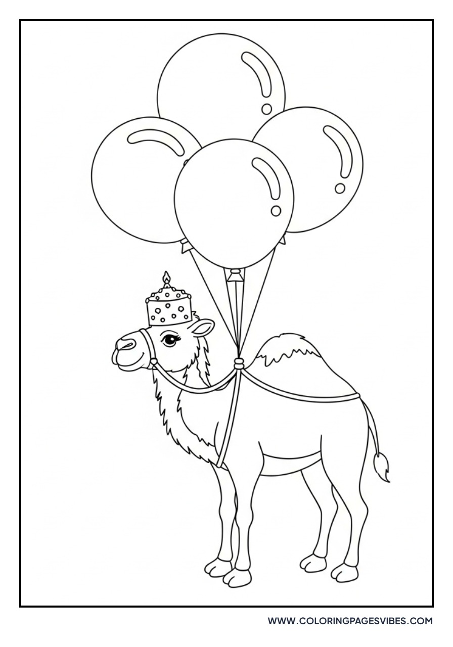 Camel with Balloons