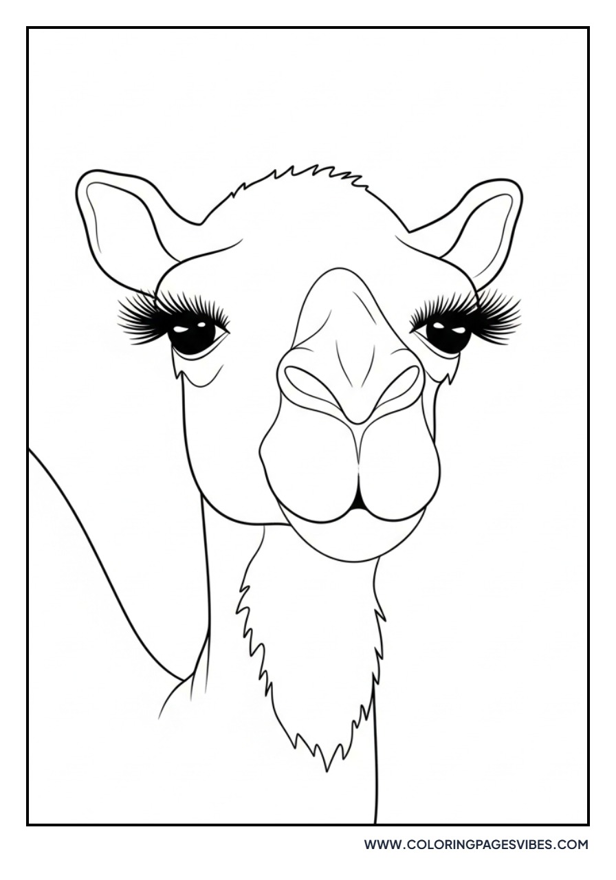 Camel with Big Eyelashes