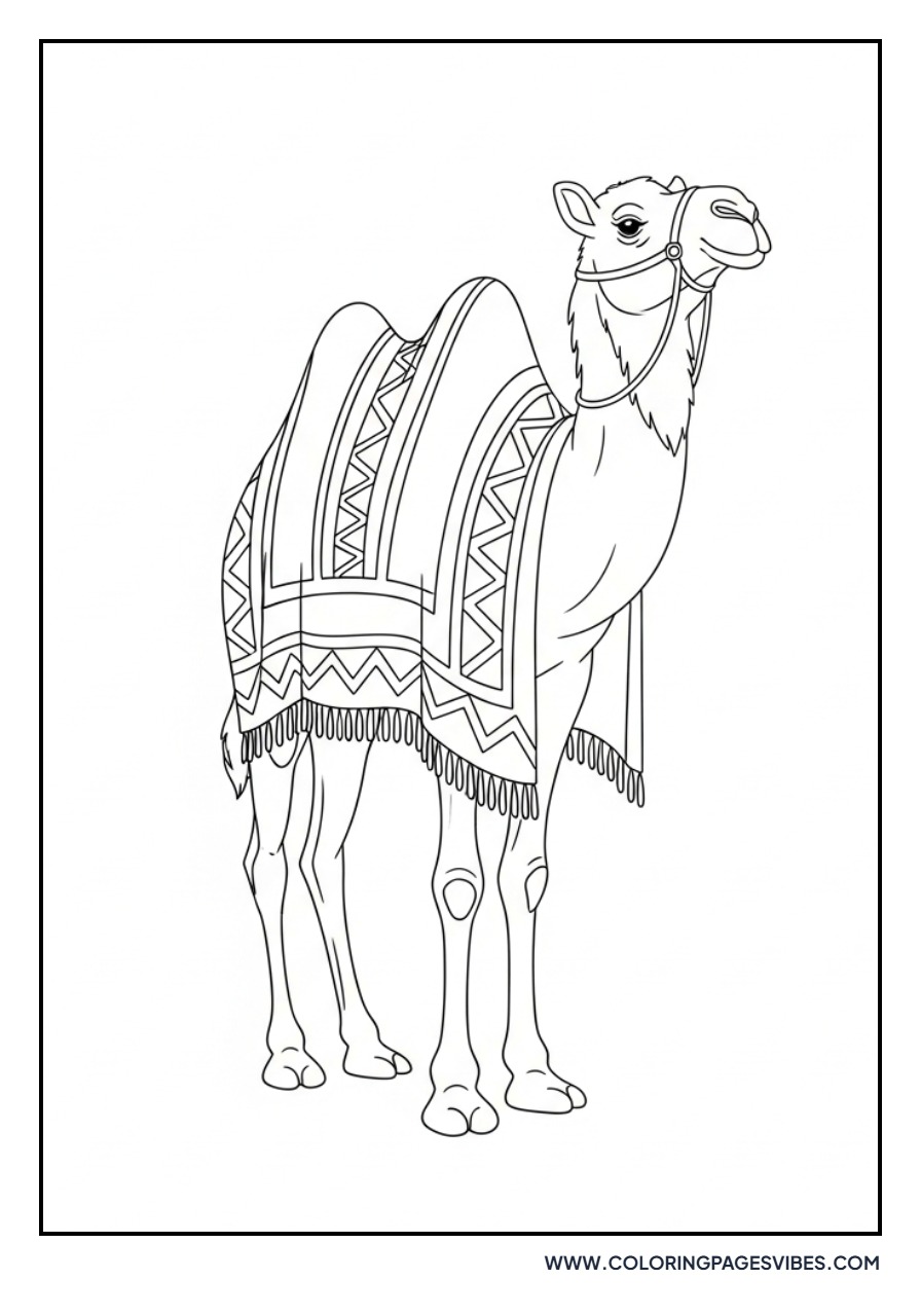 Camel with Blanket