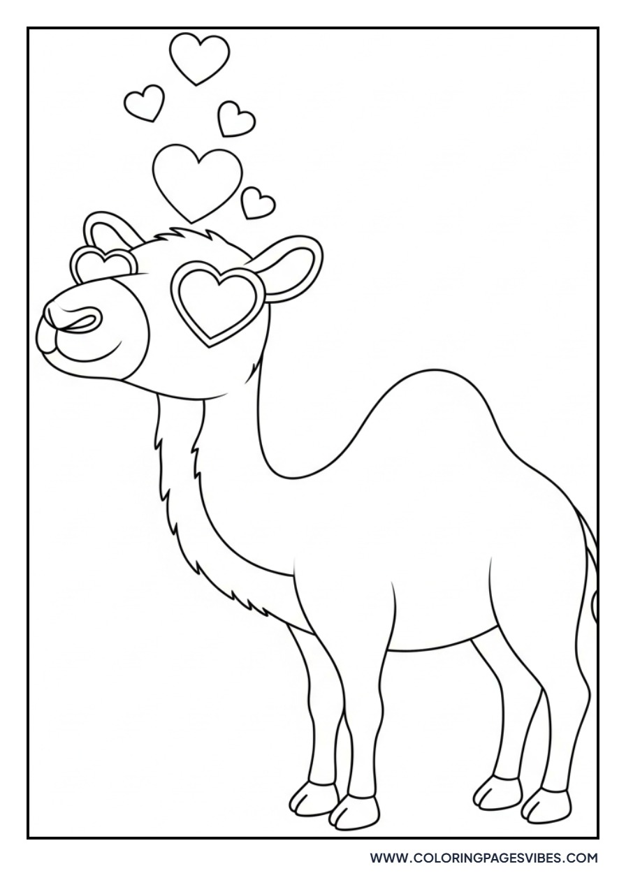 Camel with Heart Eyes