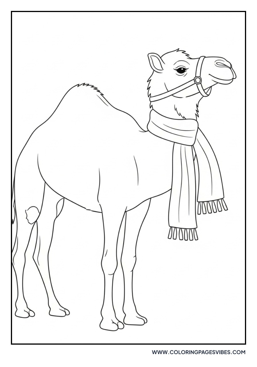 Camel with Scarf