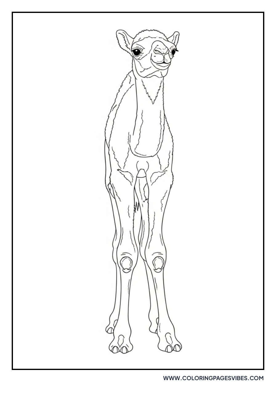 Realistic Baby Dromedary