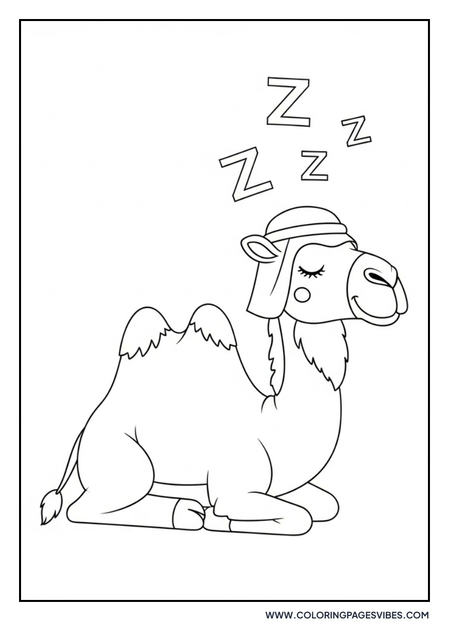 Sleeping Camel Cartoon