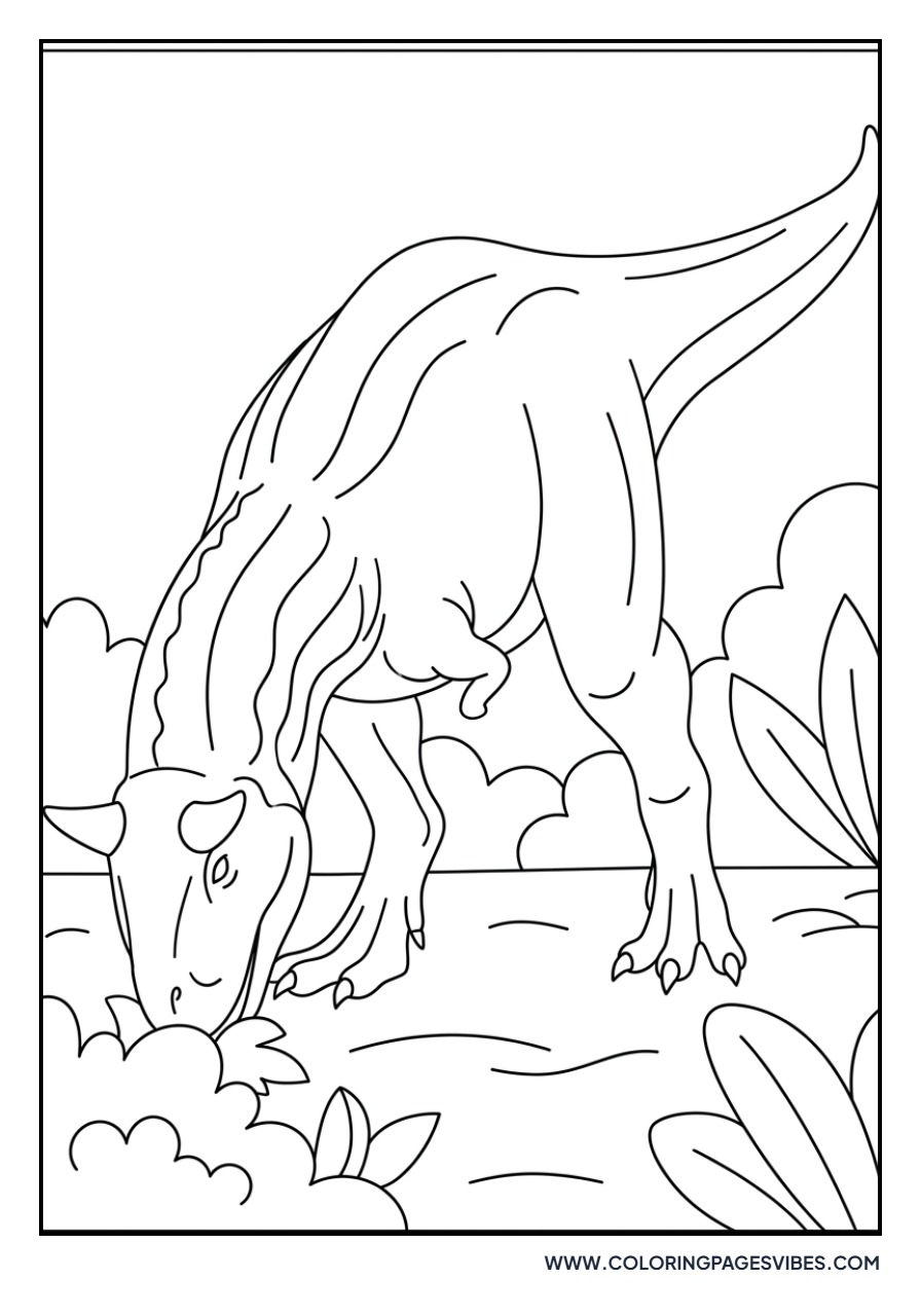 Carnotaurus Eating