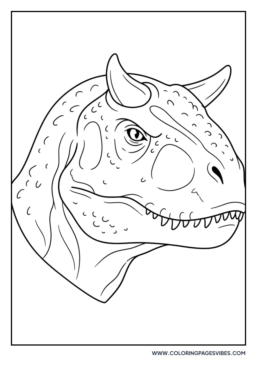 Carnotaurus Head Portrait