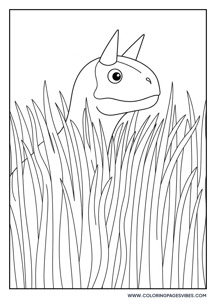 Carnotaurus in Tall Grass