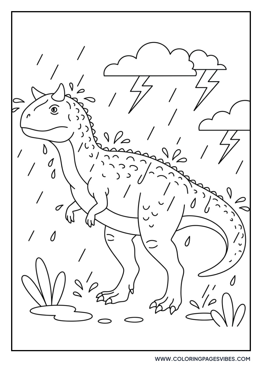 Carnotaurus in the Rain
