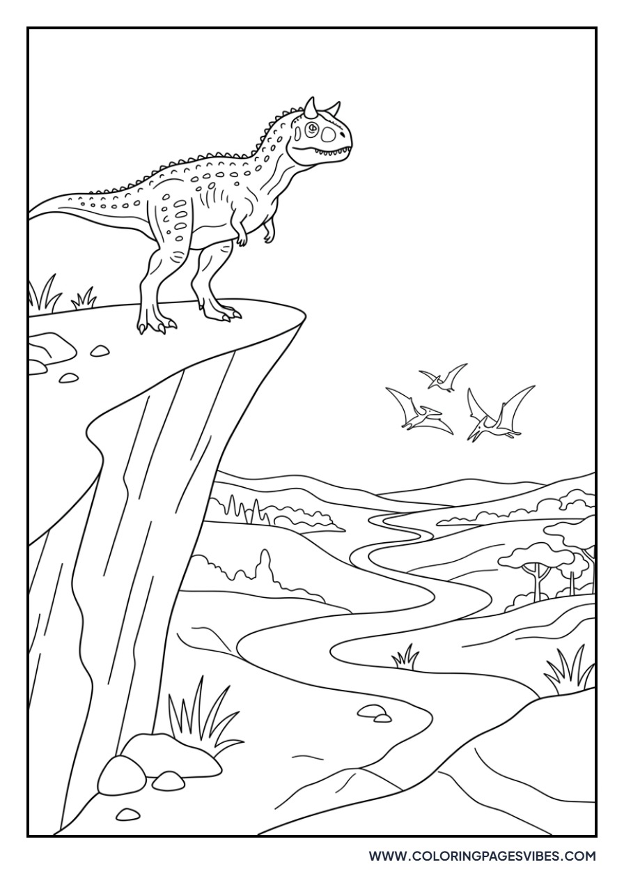 Carnotaurus on a Cliff