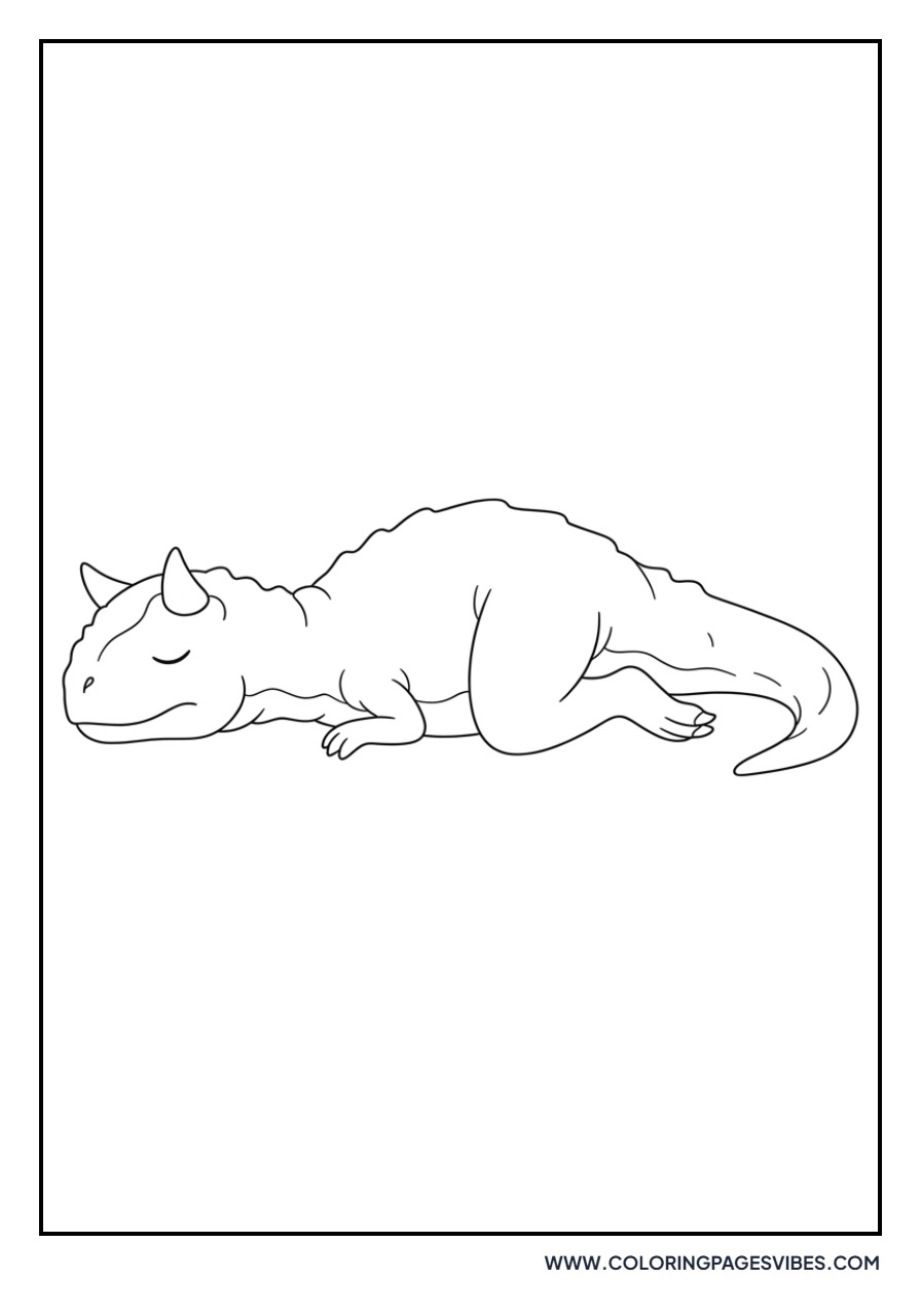 Carnotaurus Sleeping in Sun
