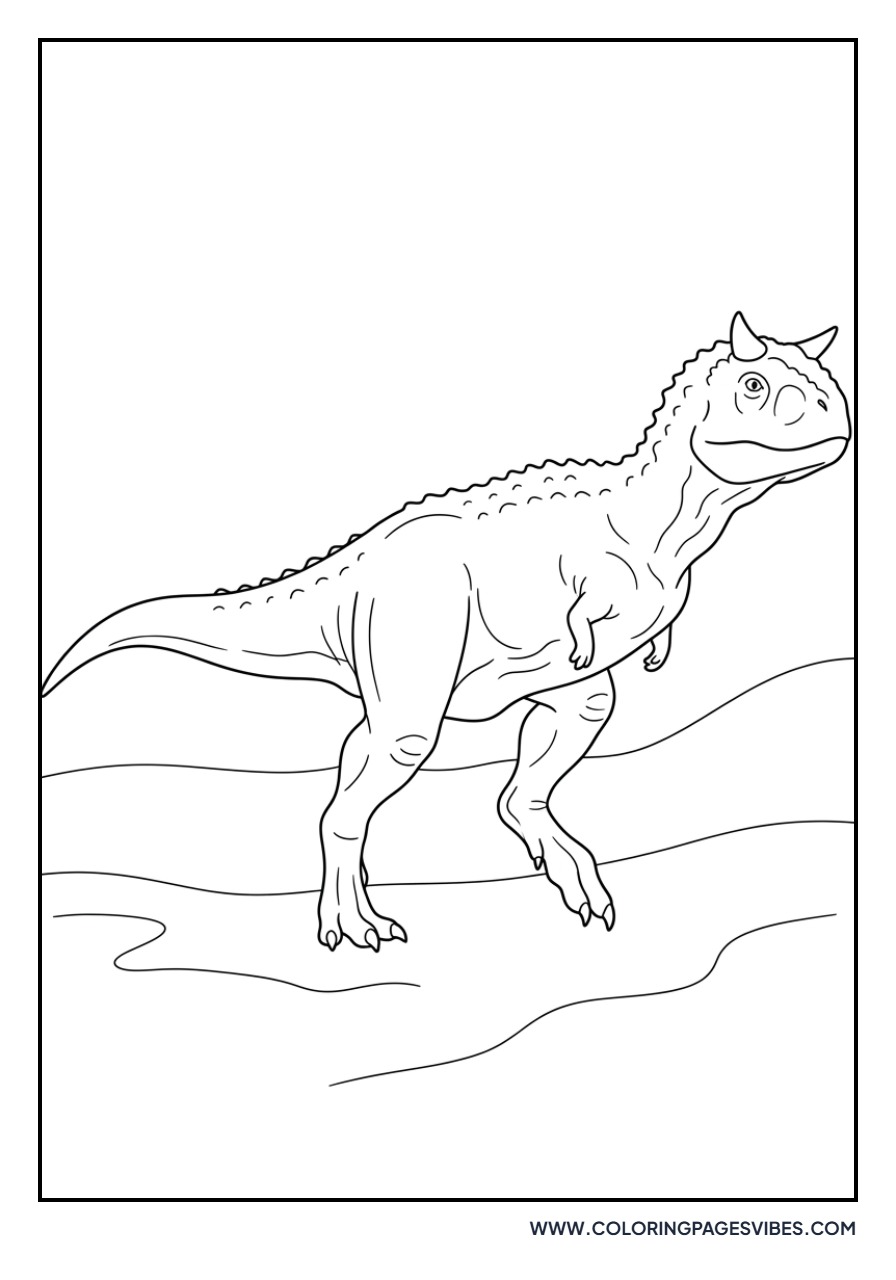 Carnotaurus Walking Slowly