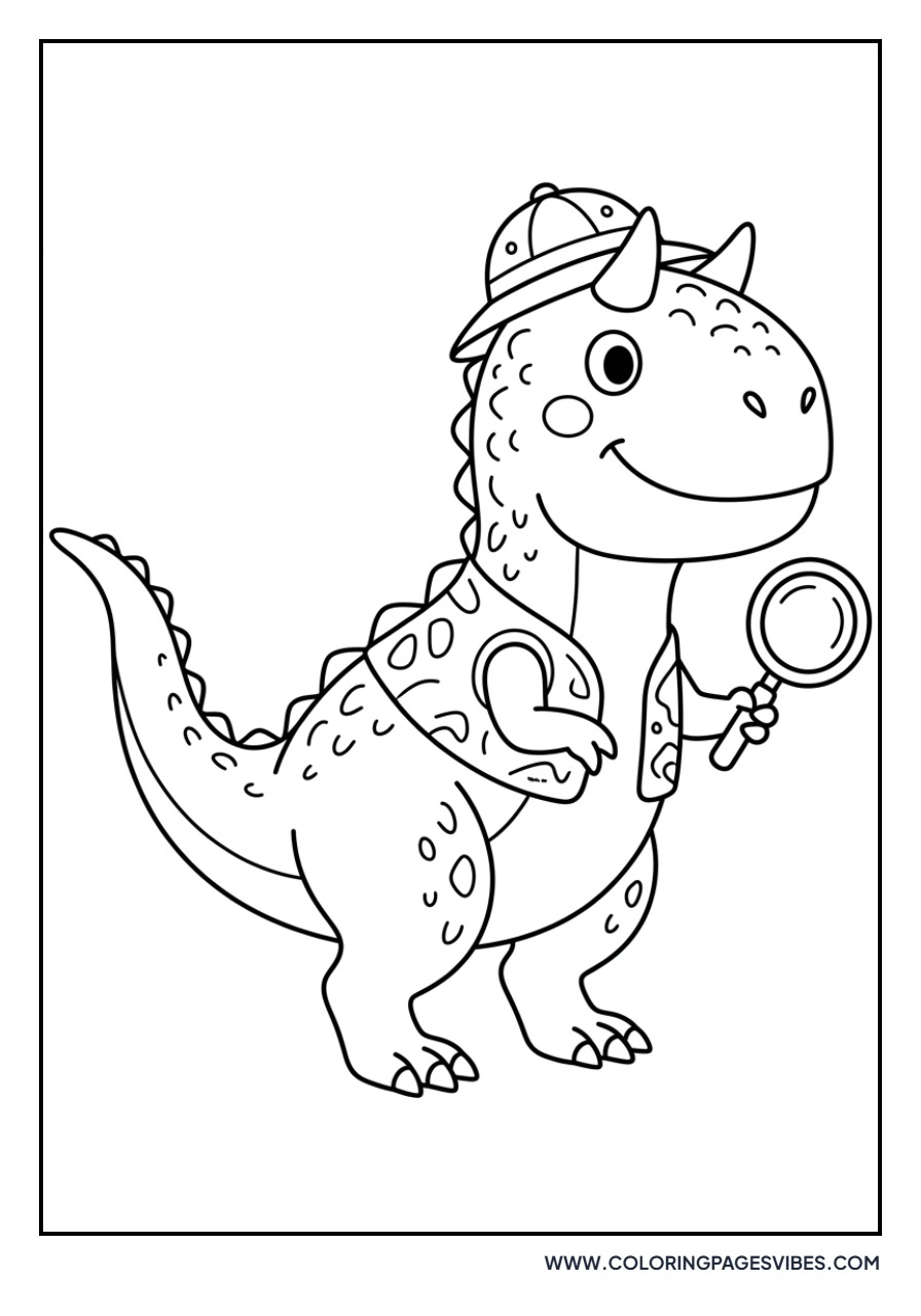 Cartoon Carnotaurus Explorer