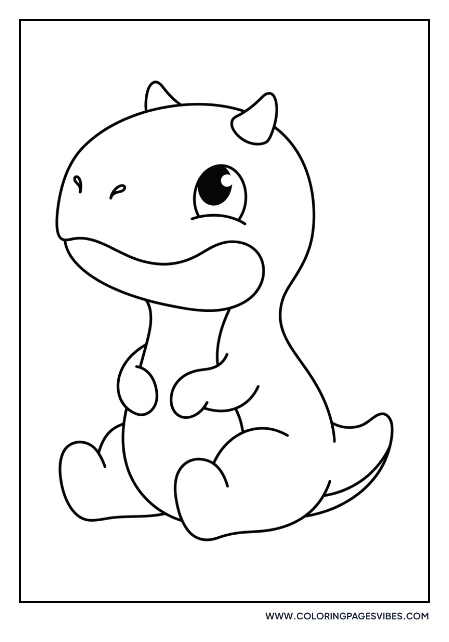 Chibi Carnotaurus Sitting