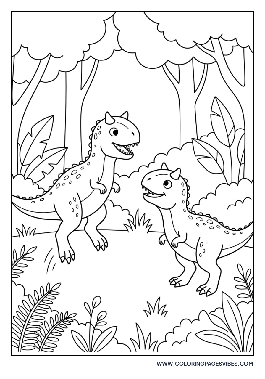 Young Carnotaurus Playing