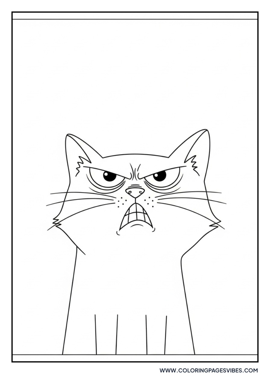 Angry Cartoon Cat
