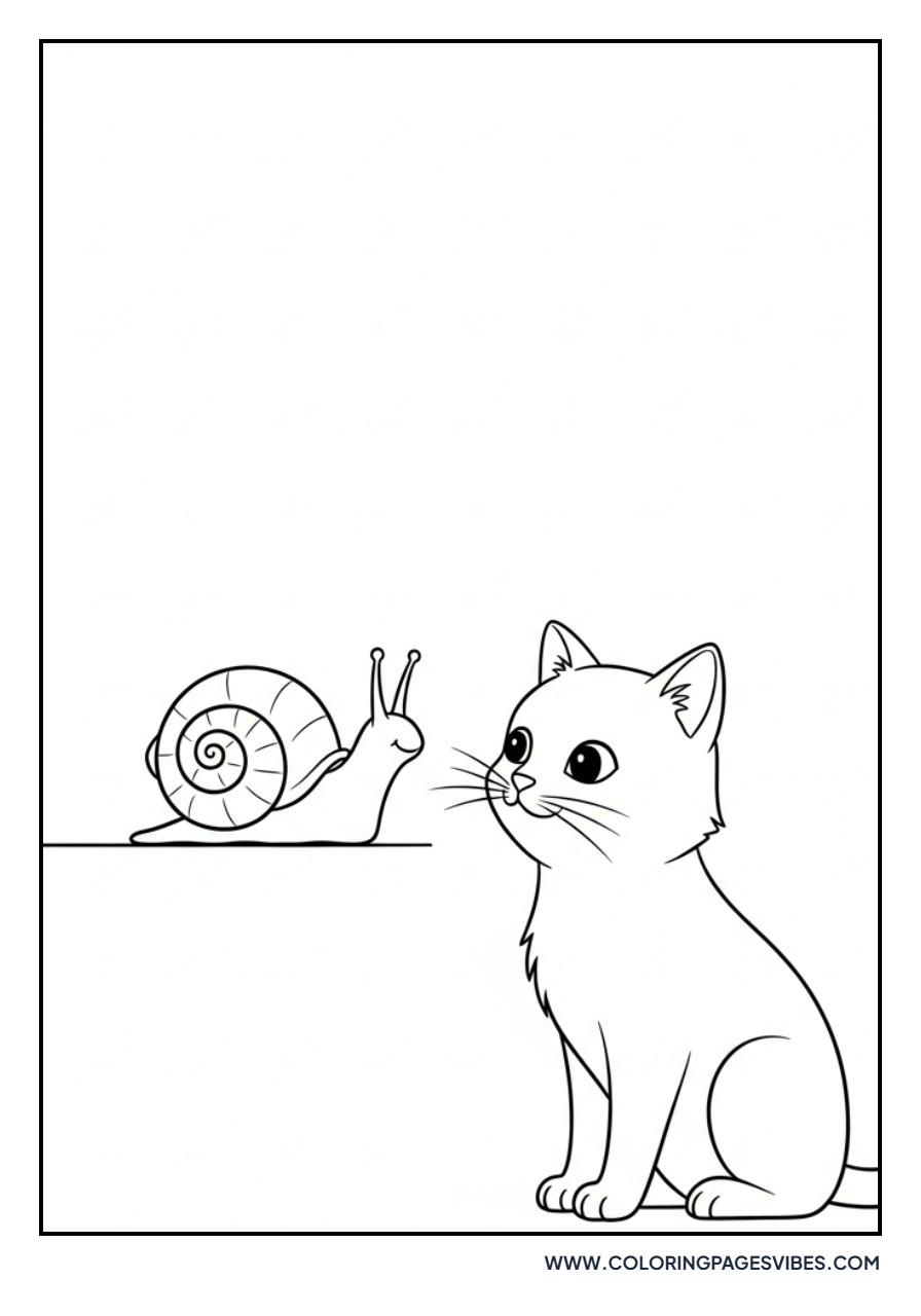 Cartoon Cat and Snail
