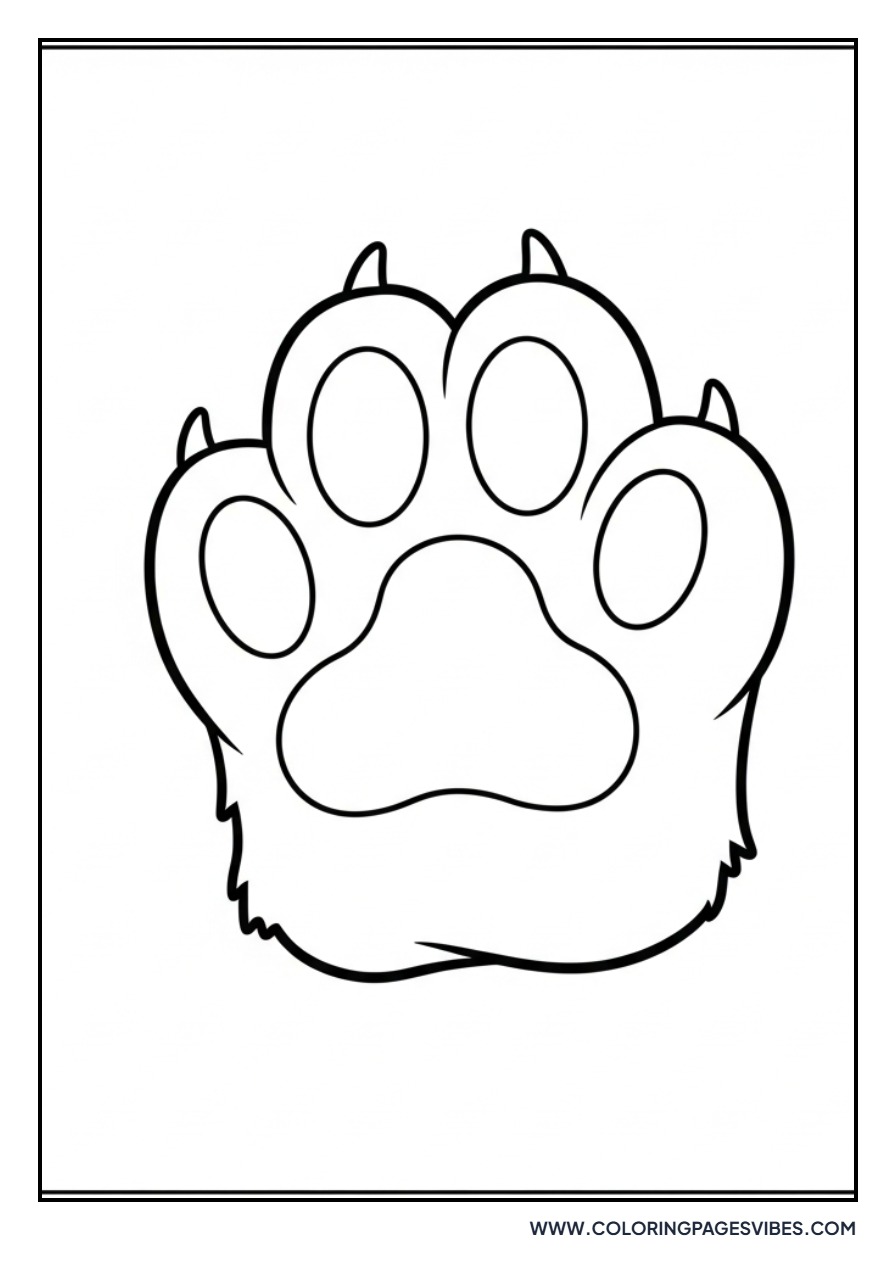 Cartoon Cat Paw Print