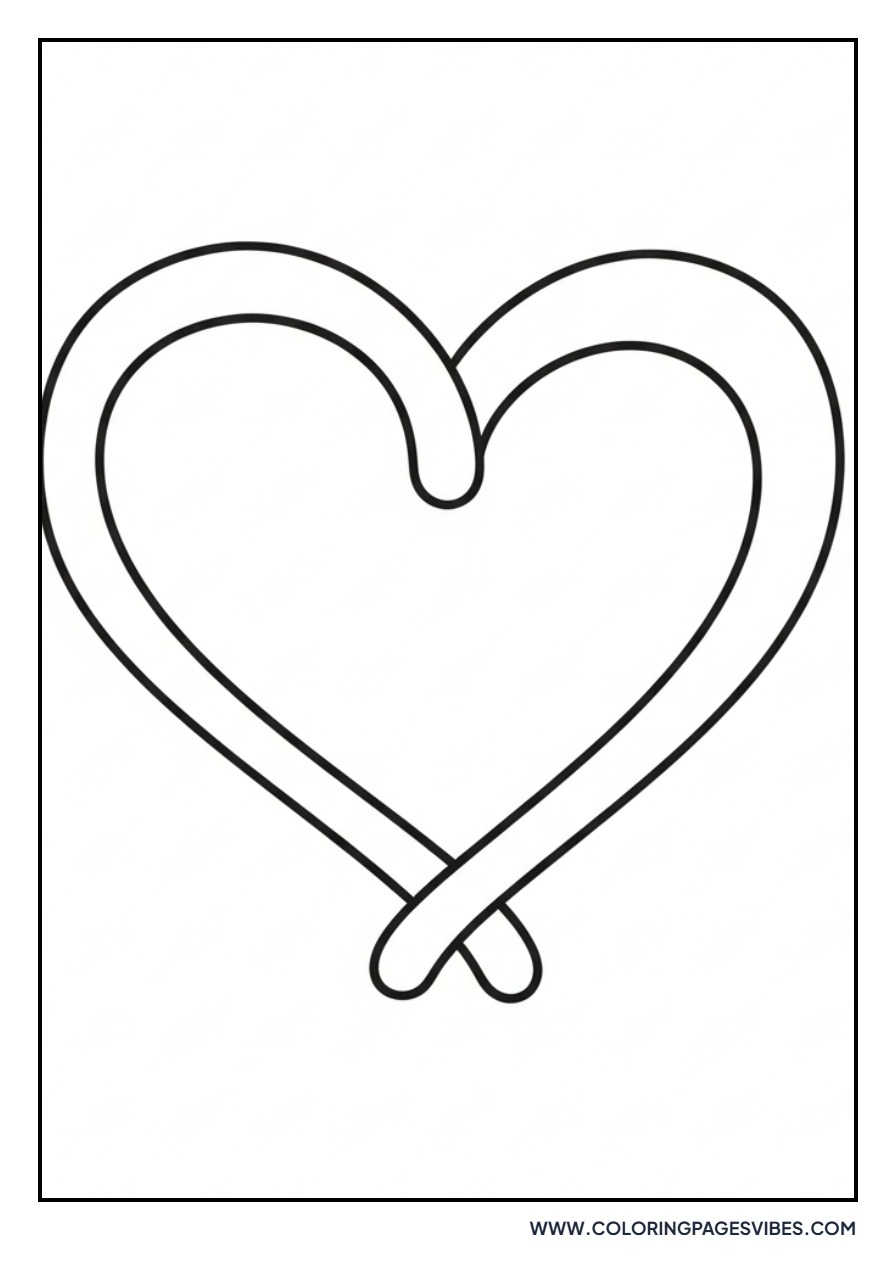 Cartoon Cat Tail Heart