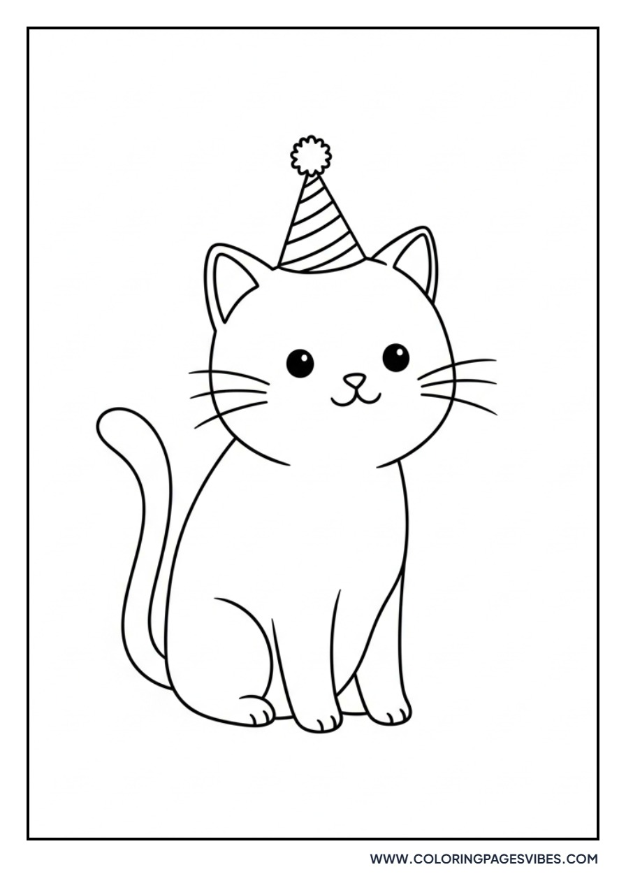 Cartoon Cat with Hat