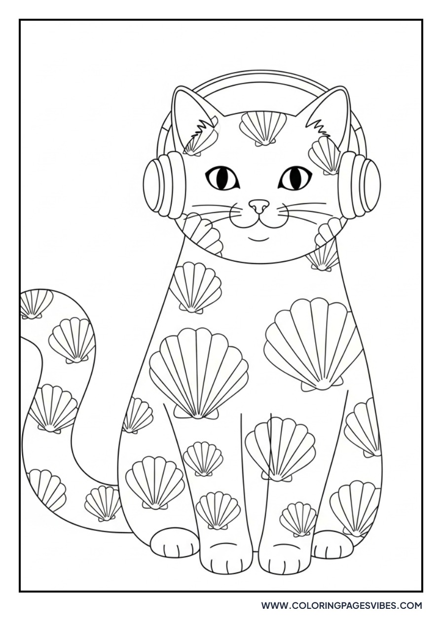 Cartoon Cat with Shell