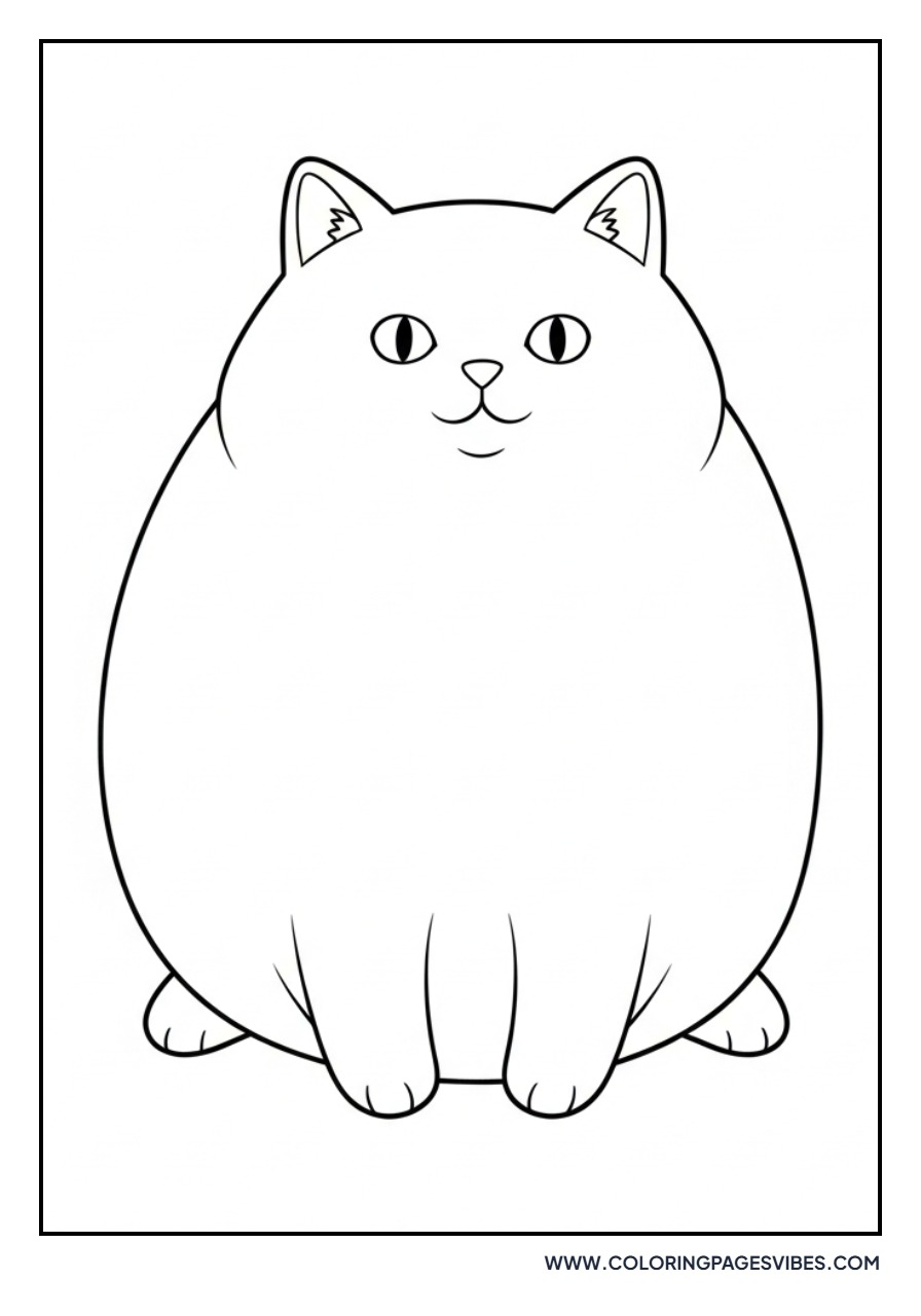 Fat Cartoon Cat