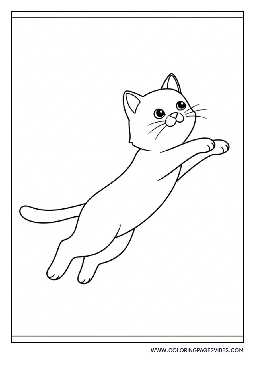 Jumping Cartoon Cat