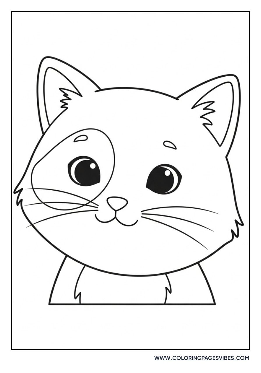 Smiling Cartoon Kitten