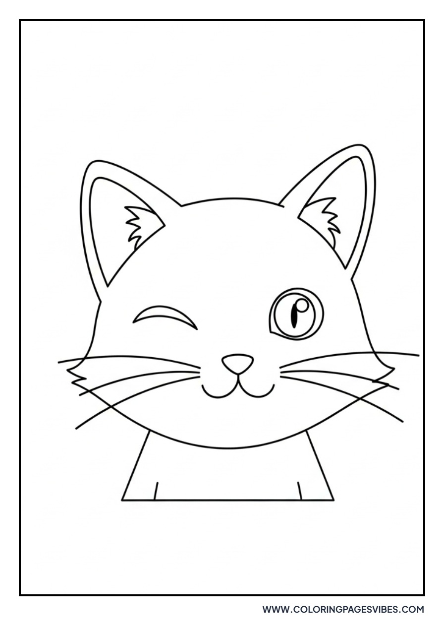 Winking Cartoon Cat
