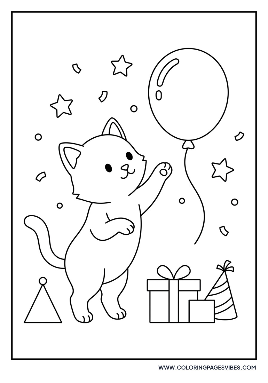 Cat and a Balloon