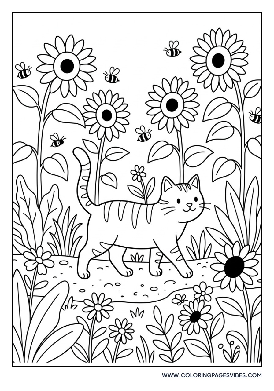 Cat in a Garden