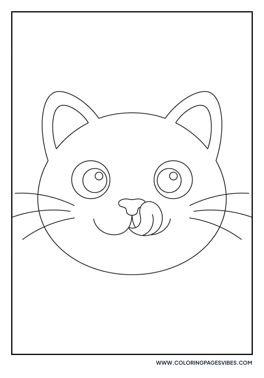 Cat Licking Its Nose