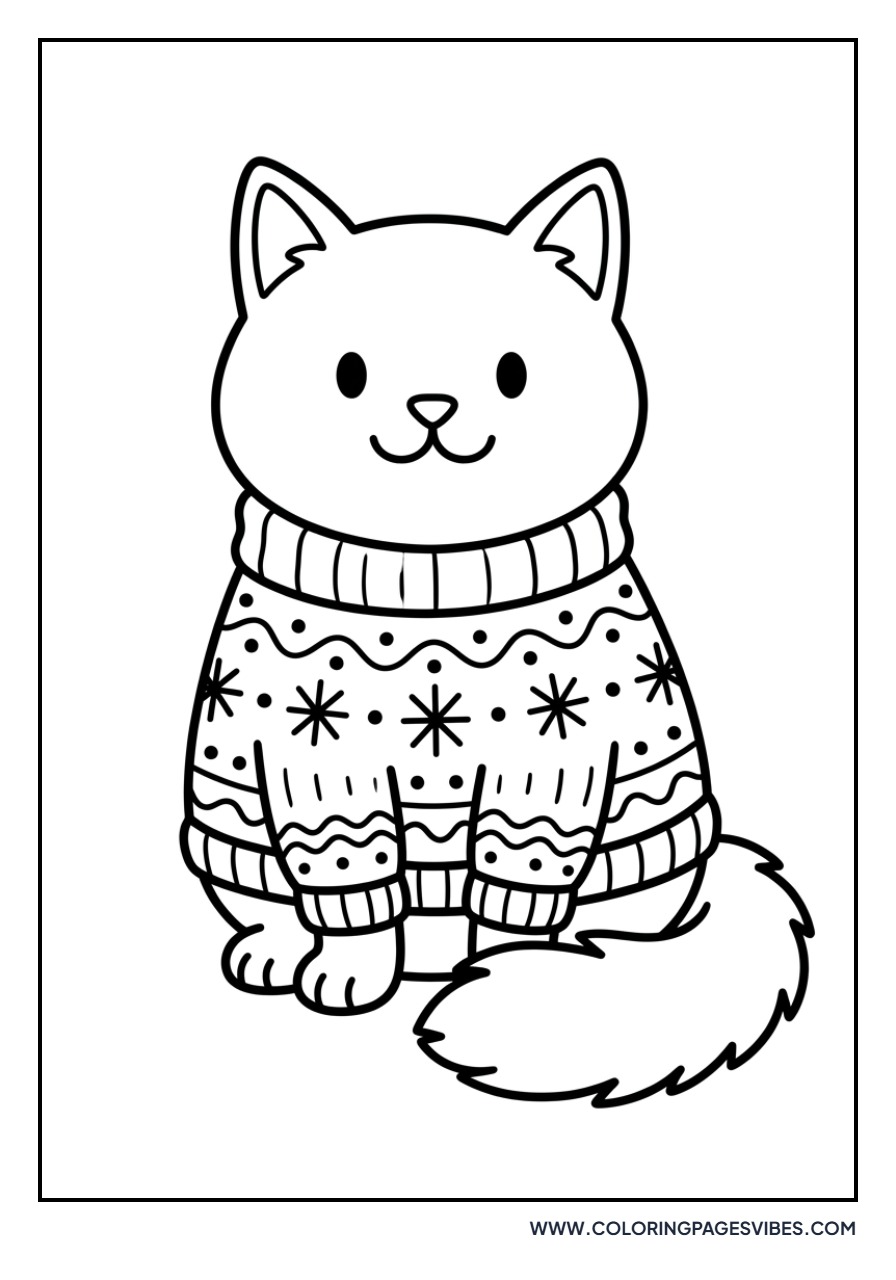 Cat Wearing a Sweater