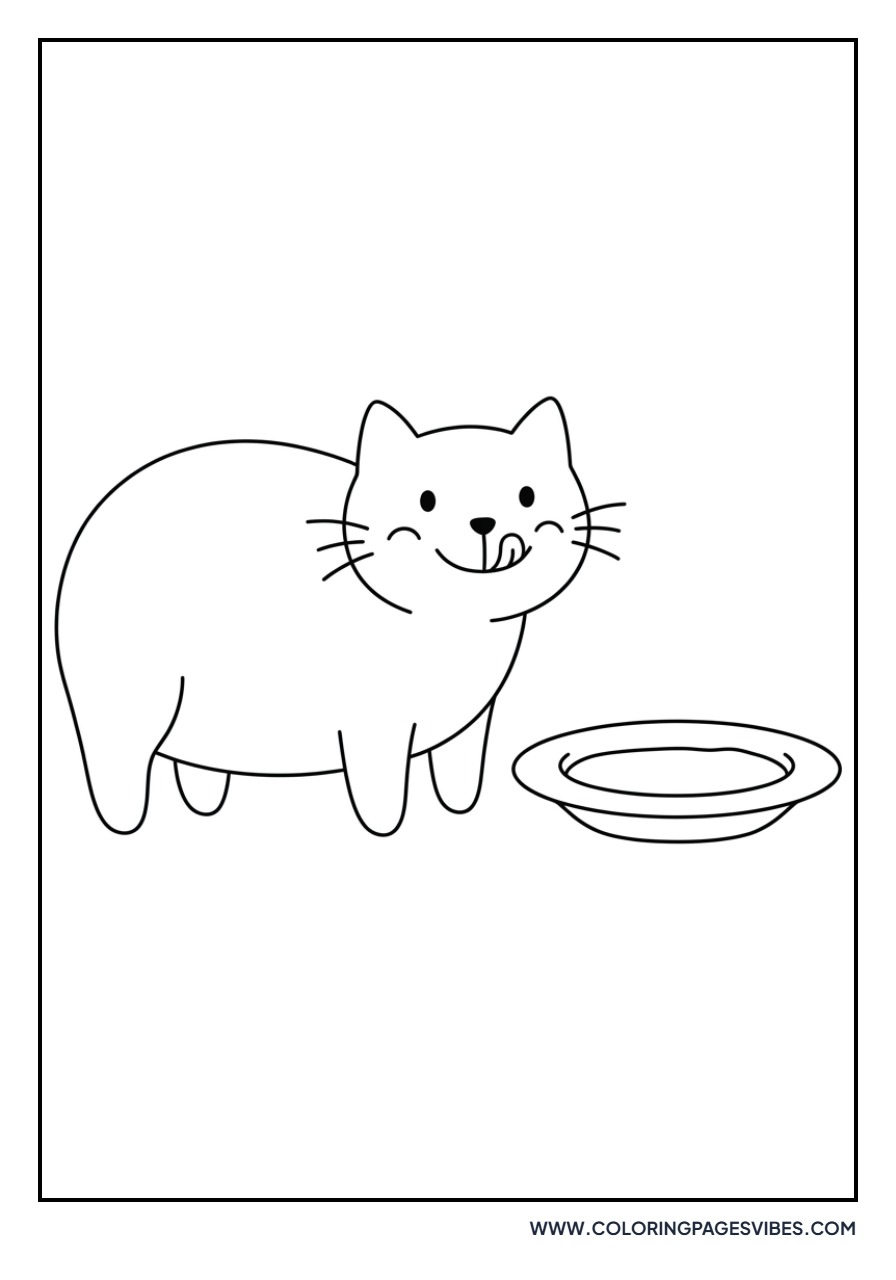 Cat with a Milk Bowl