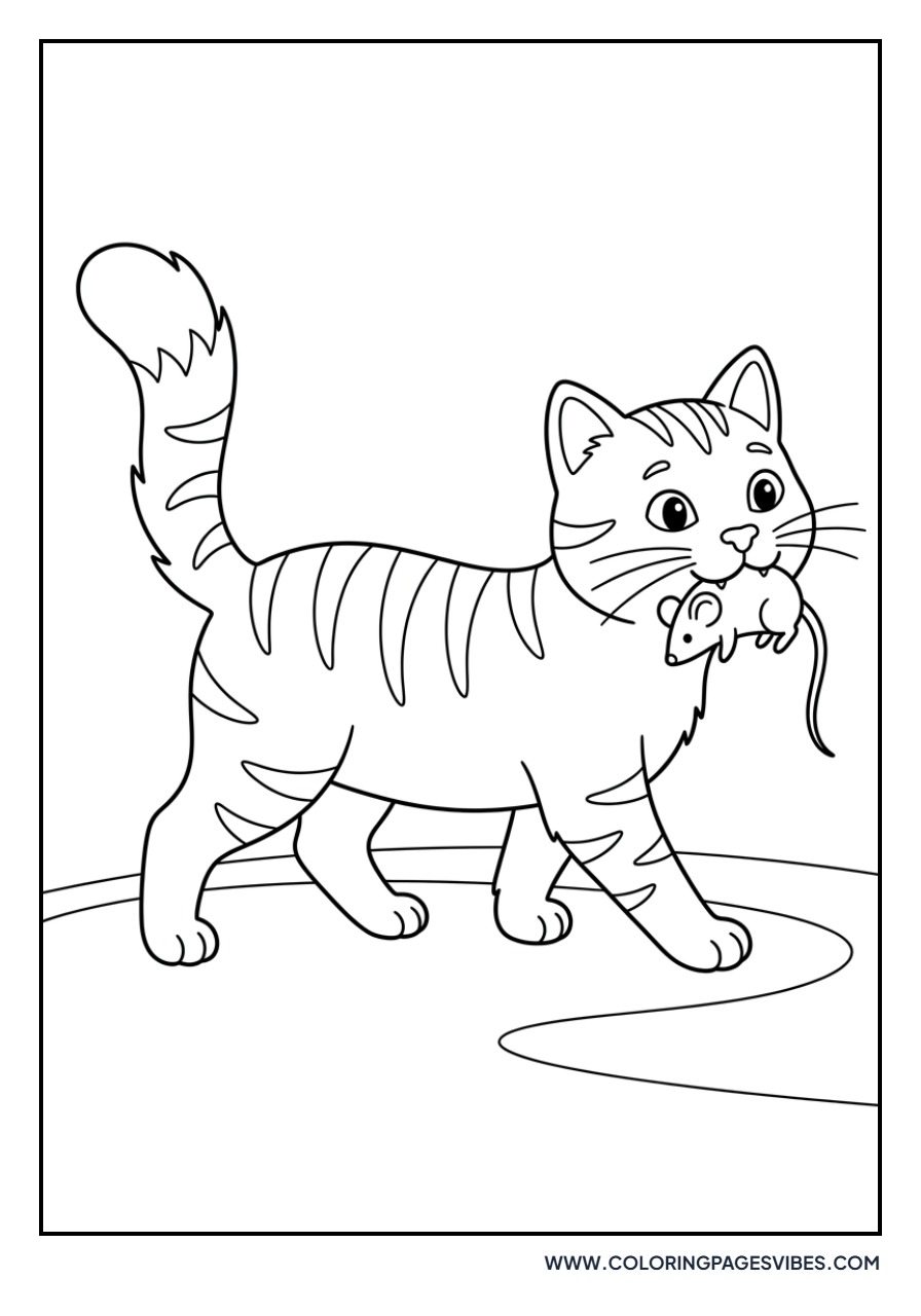 Cat with a Toy Mouse