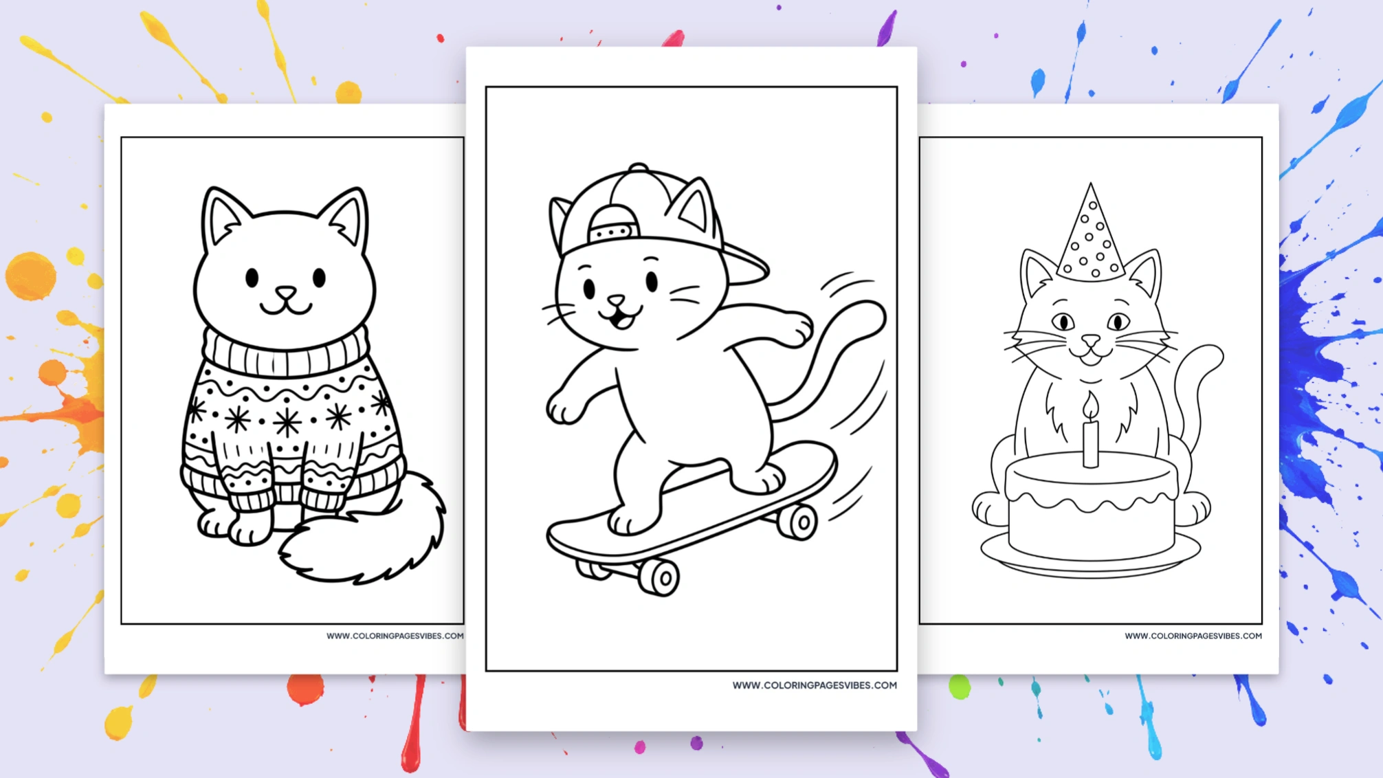 65 Free Cat Coloring Pages – Purr-Fect Printable Fun