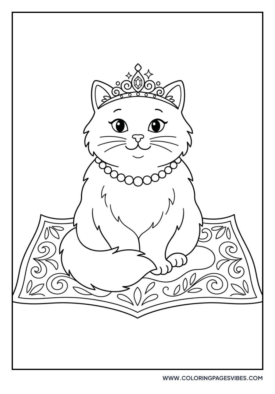 Princess Cat with Tiara