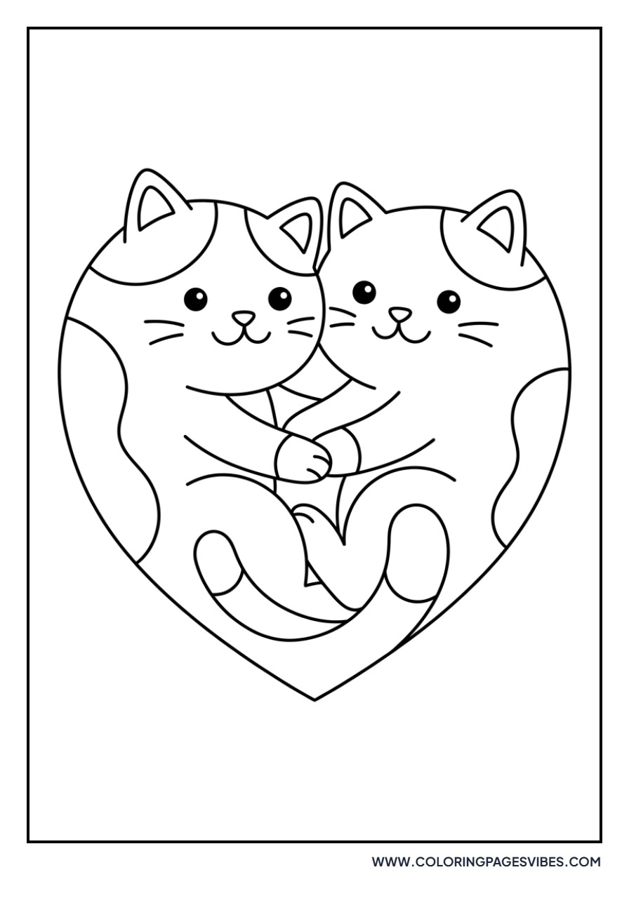 Two Cats Cuddling