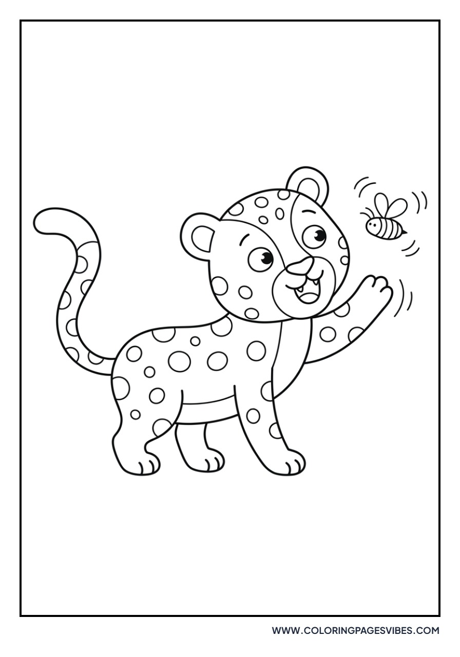 Cheetah Cub and Bee
