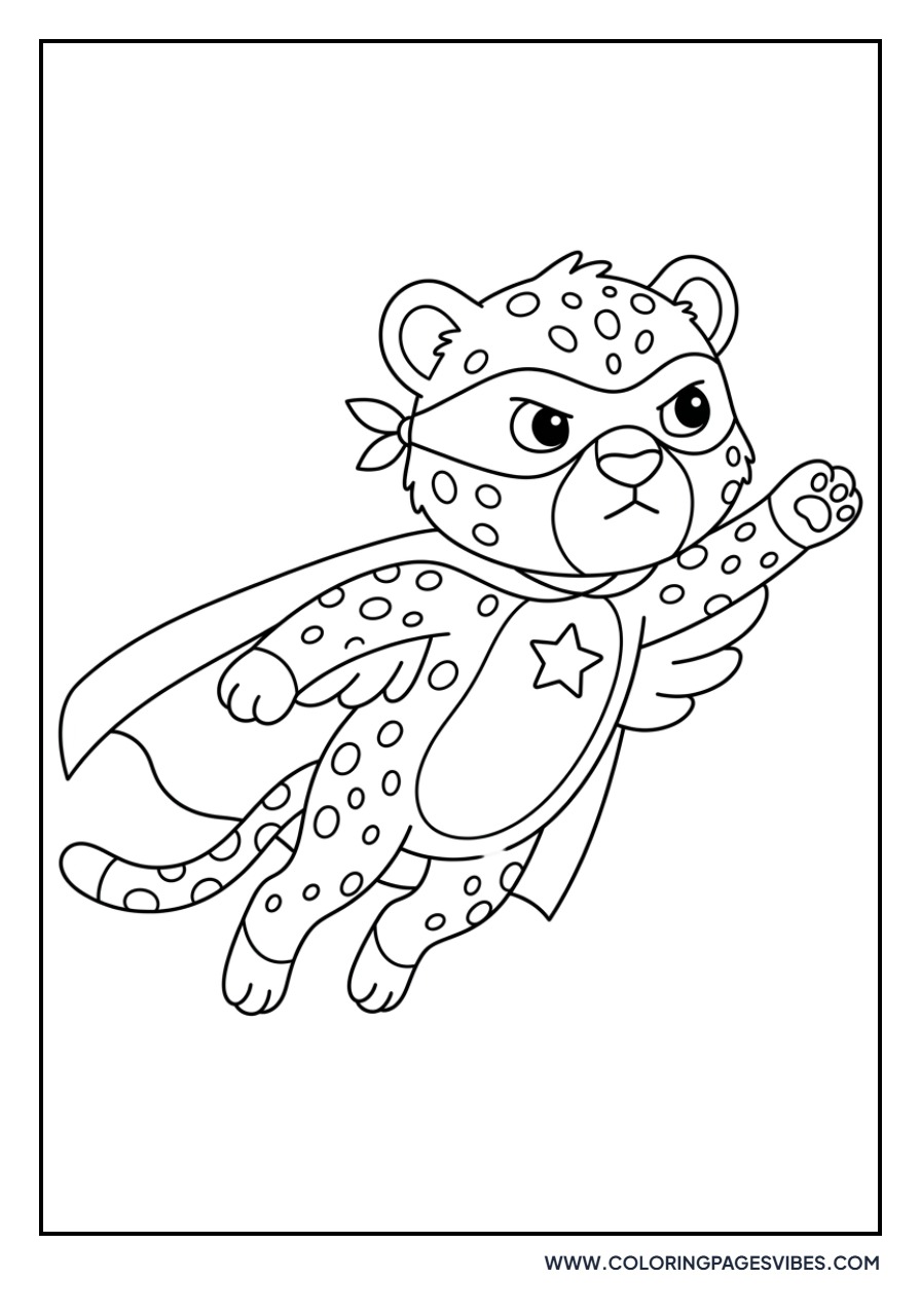 Cheetah Cub as a Superhero