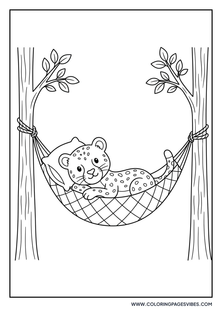 Cheetah Cub in a Hammock