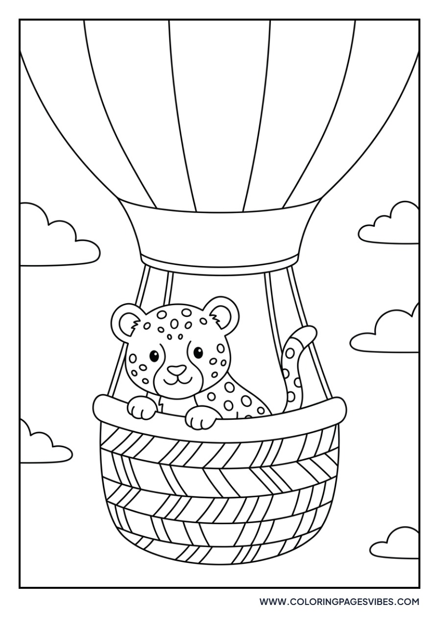 Cheetah Cub in a Hot Air Balloon