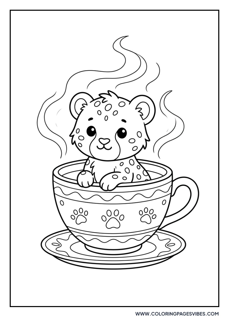 Cheetah Cub in a Tea Cup